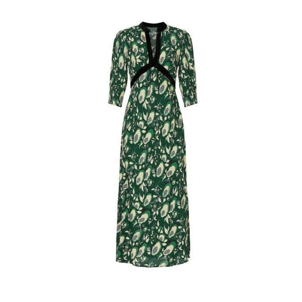 Rixo Petra printed crêpe midi dress